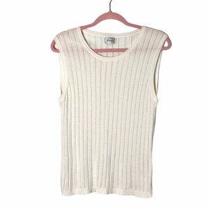 Foxcroft lightweight knit white sweater vest